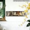 1pc 15.7×3.94 Metal Sign Rustic "FAMILY" Aluminum Decorative Sign - Vintage Style Wall Art for Home Decor, Farmhouse Living Room, Kitchen or Bedroom