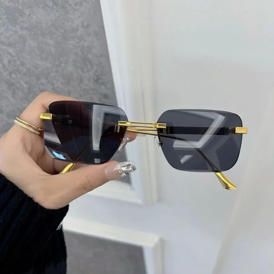 Square Gradient Sunglasses Women Fashion Vintage Oversized Mirror Retro Luxury Brand Men Eyewear