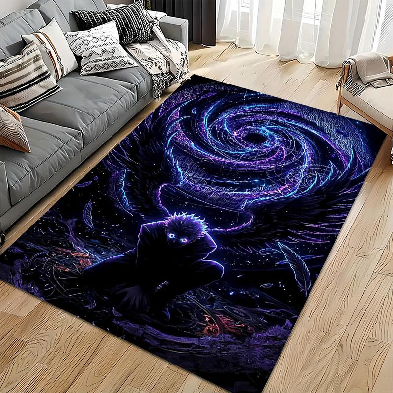 Mysterious Winged Warrior Carpet suitable as a non-slip mat for the living room or bedroom sofa