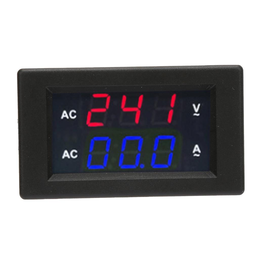 LED Digital Display AC 100 300V Voltmeter 0 50A Ampere Meter(Red bluE)