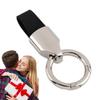 Leather Keychain Strap, Mens Leather Keychain,Men and Women Car Key Chain with Key Fob