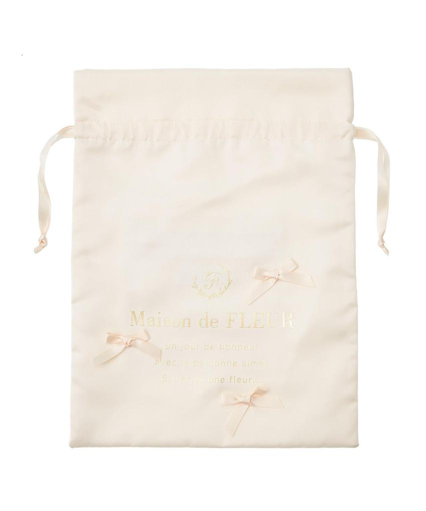 de Pouches and Drawstring Bags EC Exclusive Drawstring Bag for Ivory [Maison Fleur] Women,
