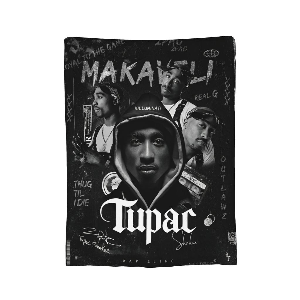 Poetic Justice Flannel Blankets Tupac 2pac Hip Hop Singer Fashion Throw Blanket for Home Rug Piece,