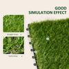 10 Piece Artificial Grass Set Weatherproof Turf Tiles 25mm Pile Height Outdoor Carpet For Garden Balcony And Patio 30 X