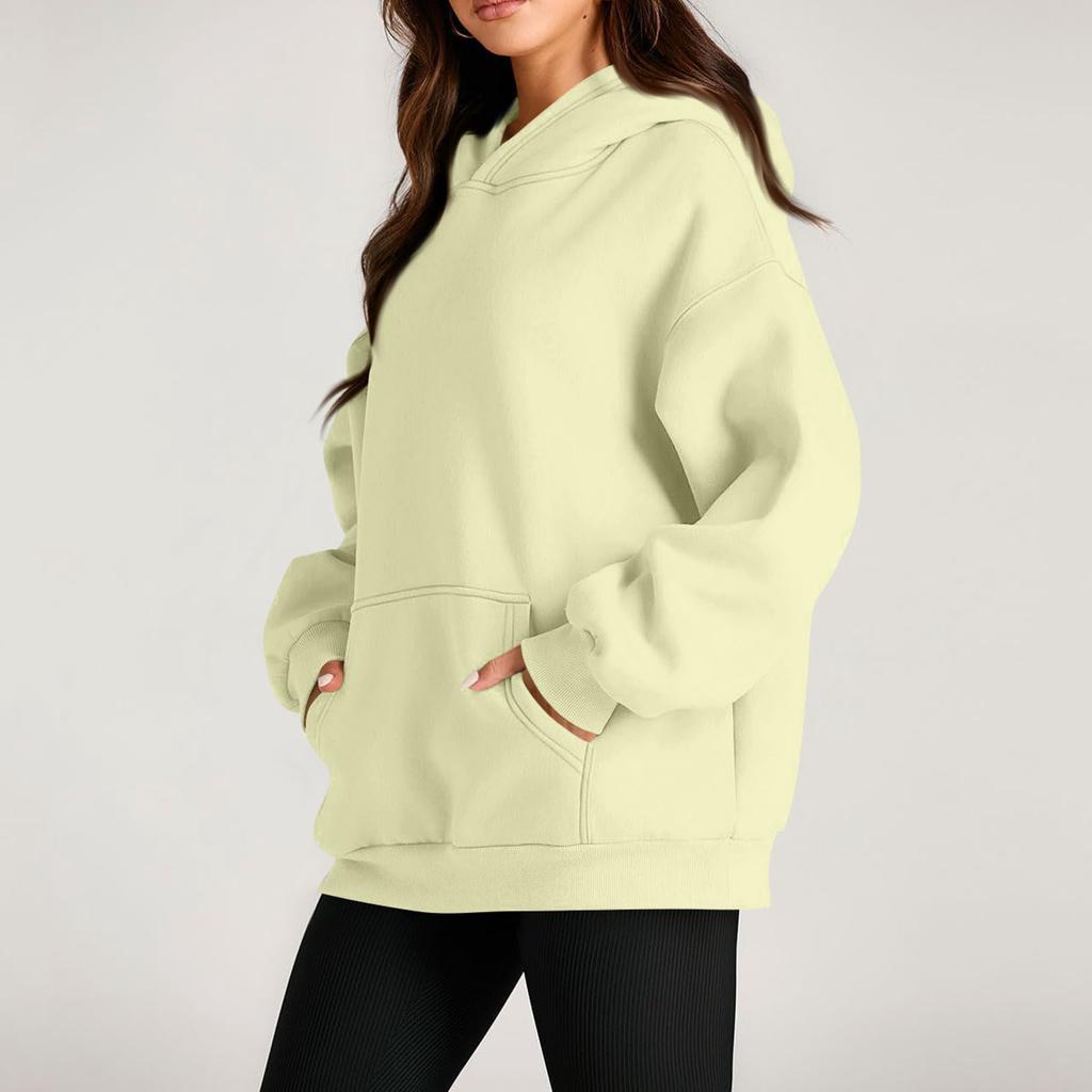 Womens Oversized Sweatshirts Fleece Hoodies Long Sleeve Shirts Pullover Fall Clothes With Pocket