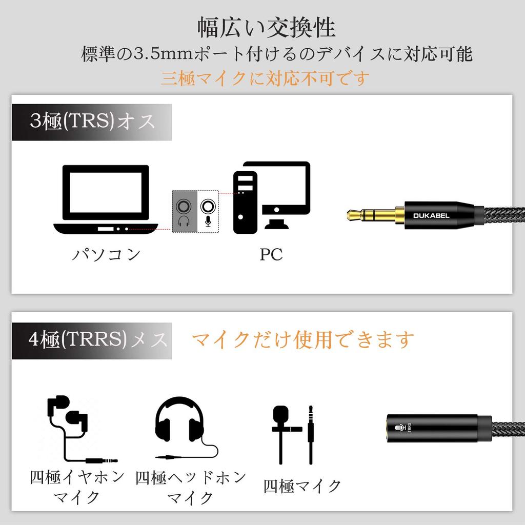 Аудиоадаптер DuKabel TRRS к TRS 3,5 мм DK-TR01