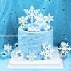 Оптовая продажа 10 шт. снежинки кекс топперы для девочек замороженные украшения для дня рождения дети рождественские принадлежности для торта аксессуары
