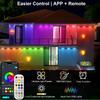 Smart RGB-IC Eaves Lights Permanent Outdoor String Lights DIY LED Color App Control IP67 Waterproof for House Outside Decoration