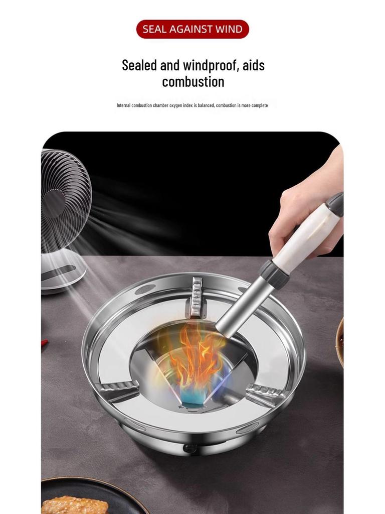 Сухой горшок-плита из нержавеющей стали: Компактная жаровня (хот-пот) на спирту для домашнего и коммерческого использования