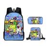 Monster Music Schoolbag Trendy Backpack European and American Retro Schoolbag Third Grade~ Fourth Grade Bag