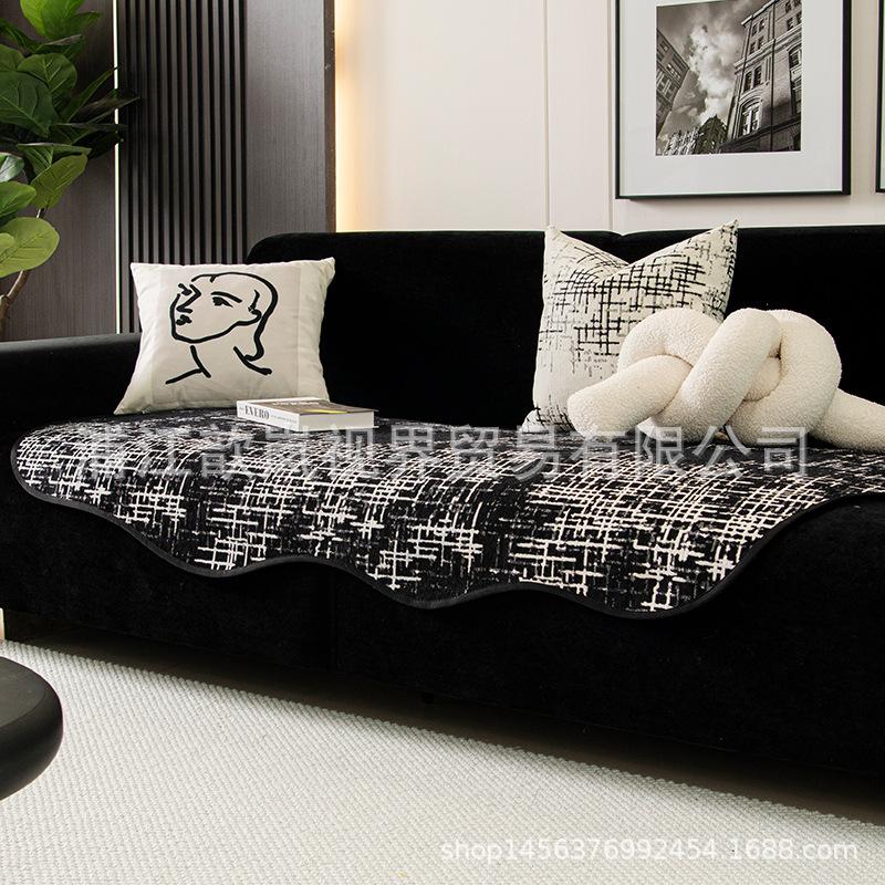 Light Luxury Sofa Cushion Irregular Special-Shaped Non-Slip Seat Cushion Autumn And Winter Modern Living Room Leather Sofa Cover Cover Cloth Towel