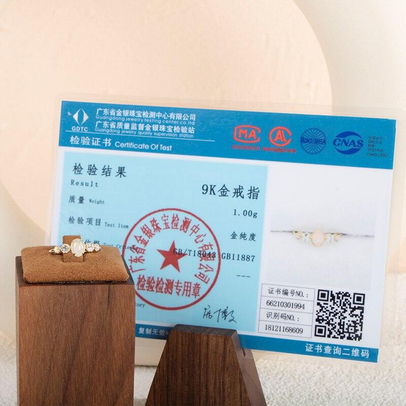 Gica Gema Классические кольца из натурального золота 9 К с цирконом, овальной формы, желтое золото, изысканные украшения на палец, свадебная вечеринка, женские подарки