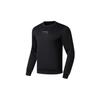 Fitness Series Solid Color Logo Print Pullover Long Sleeve Sweatshirt Men Tops Black AWDT035-1