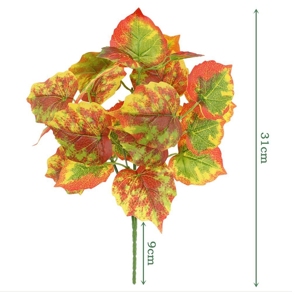 7 Голов Искусственные Листья Зеленого Растения Большое Искусственное Растение Украшение для Офисного Стола