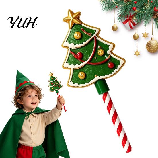 Christmas Payment Wand Tap Wand, Contactless Credit Card Holder with Candy Proximity Reader Helper Cane Handle, 3D Printed Holiday Checkout