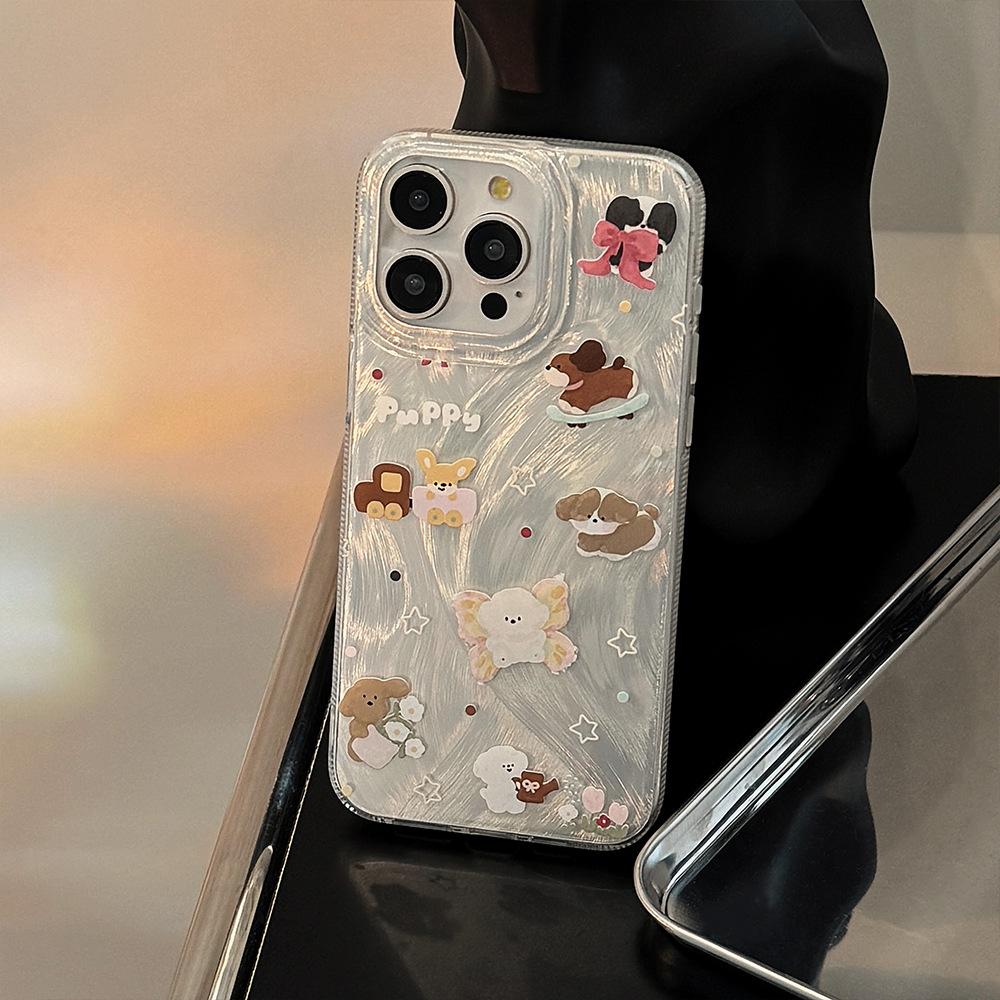 Fun Ins Skateboard Puppy Holder Mobile Phone Case for Apple 17pro Max for IPhone13 Hard 16 Cute Pet 14
