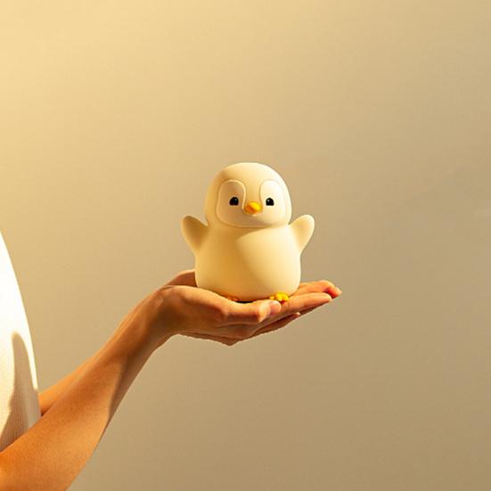 Детский ночник-пингвин, светодиодная сенсорная лампа с регулируемой яркостью, перезаряжаемая через USB, милая прикроватная лампа для детей и взрослых, забавный оригинальный подарок для домашнего декора