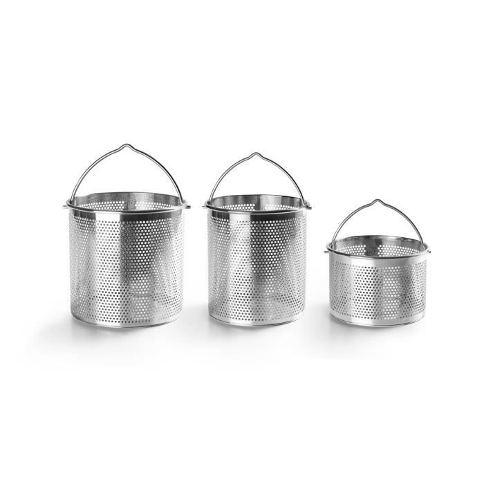 Panier pour autocuiseur - Inox - 16 cm - Anse pliante - Idéal pour légumes, riz, pâtes