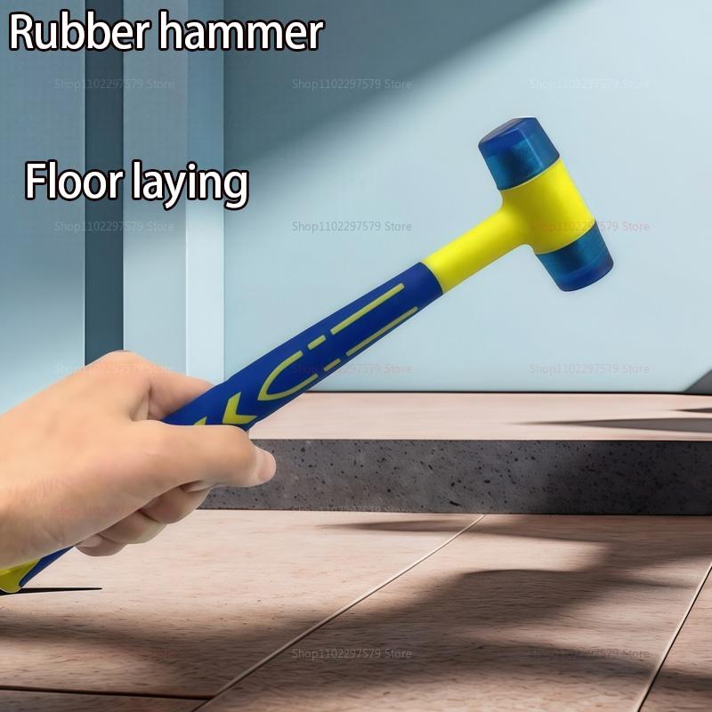 Резиновый молоток 25/35/45 мм Двухголовочный Многофункциональный Двусторонний Молоток с Мягким Касанием Черная Пластиковая Обрезиненная Рукоятка DIY Ручной Инструмент