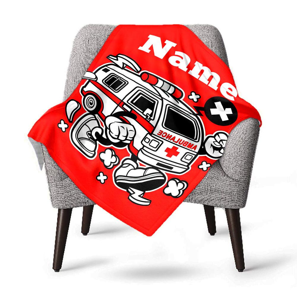Ambulance Home Customize Your Name Blankets Comfortable Soft Lightweight Allseason Multipurpose Blanket For Picnics Sofas Offices Beds Living Rooms