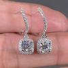 Plated Drop Earring Ear Clip Women Cubic Zircon Earring Jewelry A Pair
