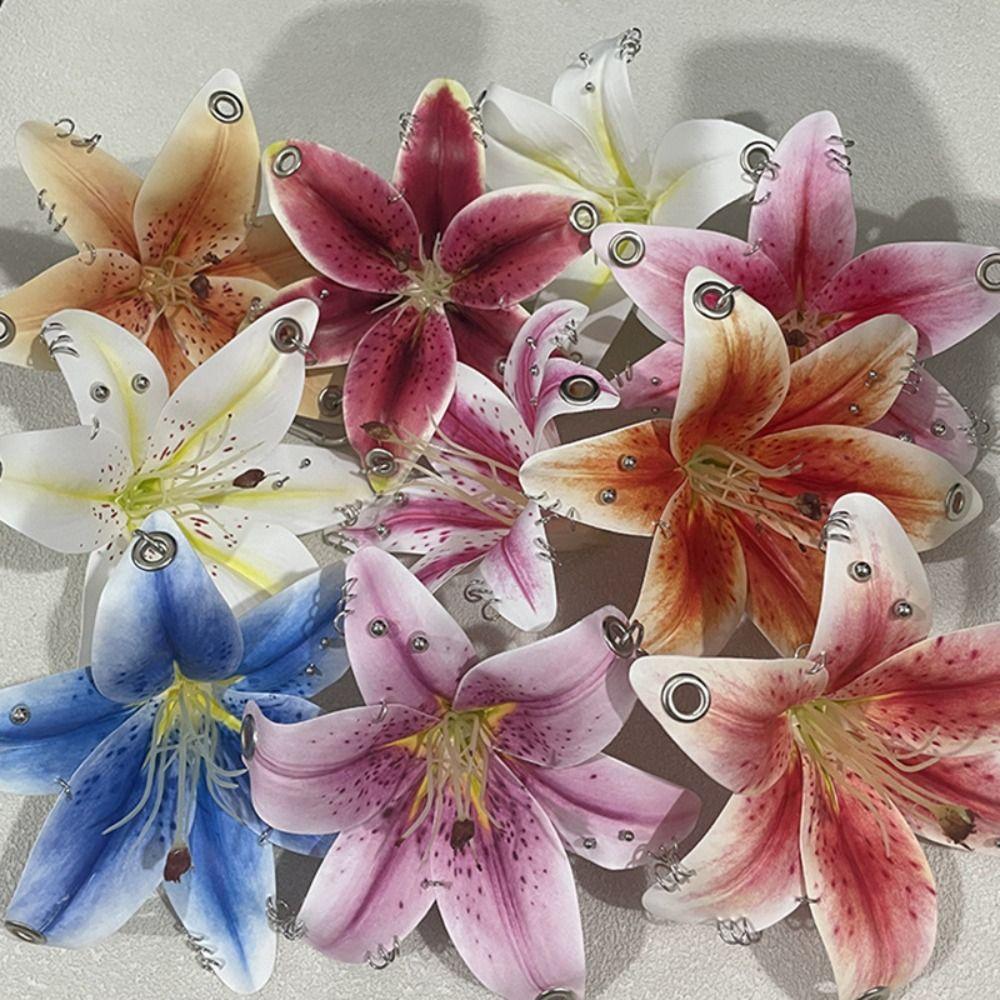 Exquisite Flower Keychain Phalaenopsis Orchid Car Key Ring Creative Bag Pendant