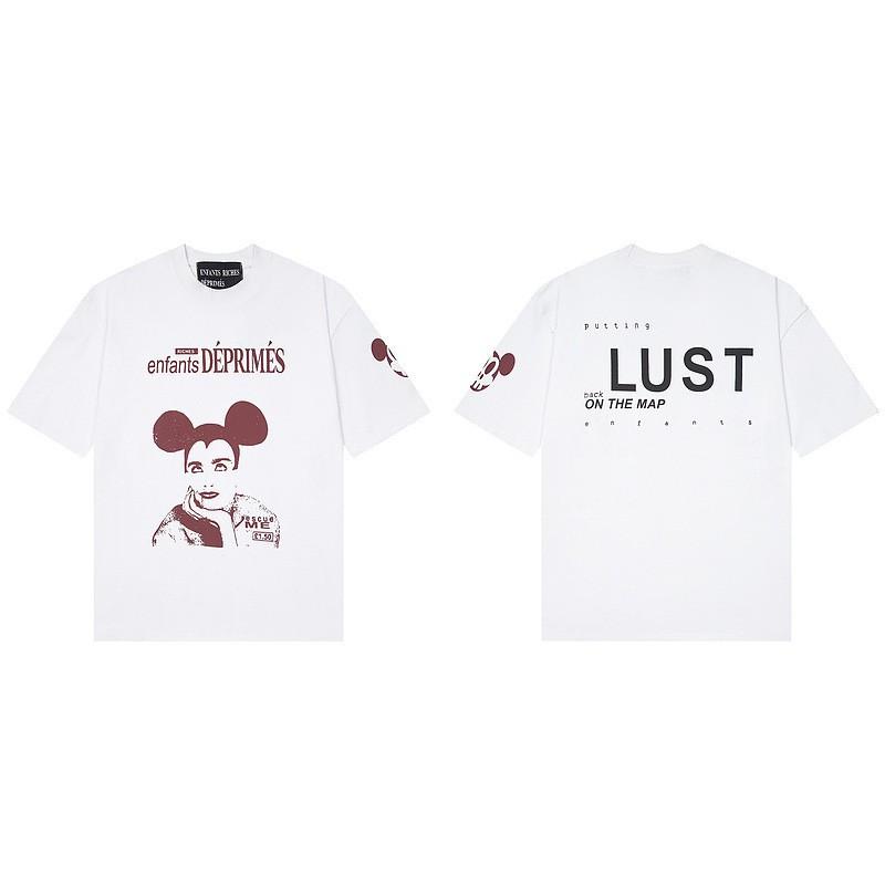 2025 Loose Fit Short Sleeve T-Shirt Men Women Cartoon Letter Print Casual Top