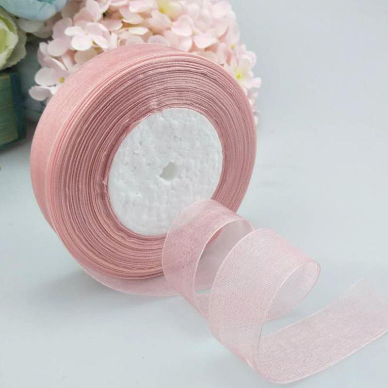 DIY 50 ярдов/рулон горячие новые оптовые партии свадебные рождественские ленты 2,5 см конфетного цвета подарочная упаковка праздничное украшение высококачественные ювелирные изделия аксессуар