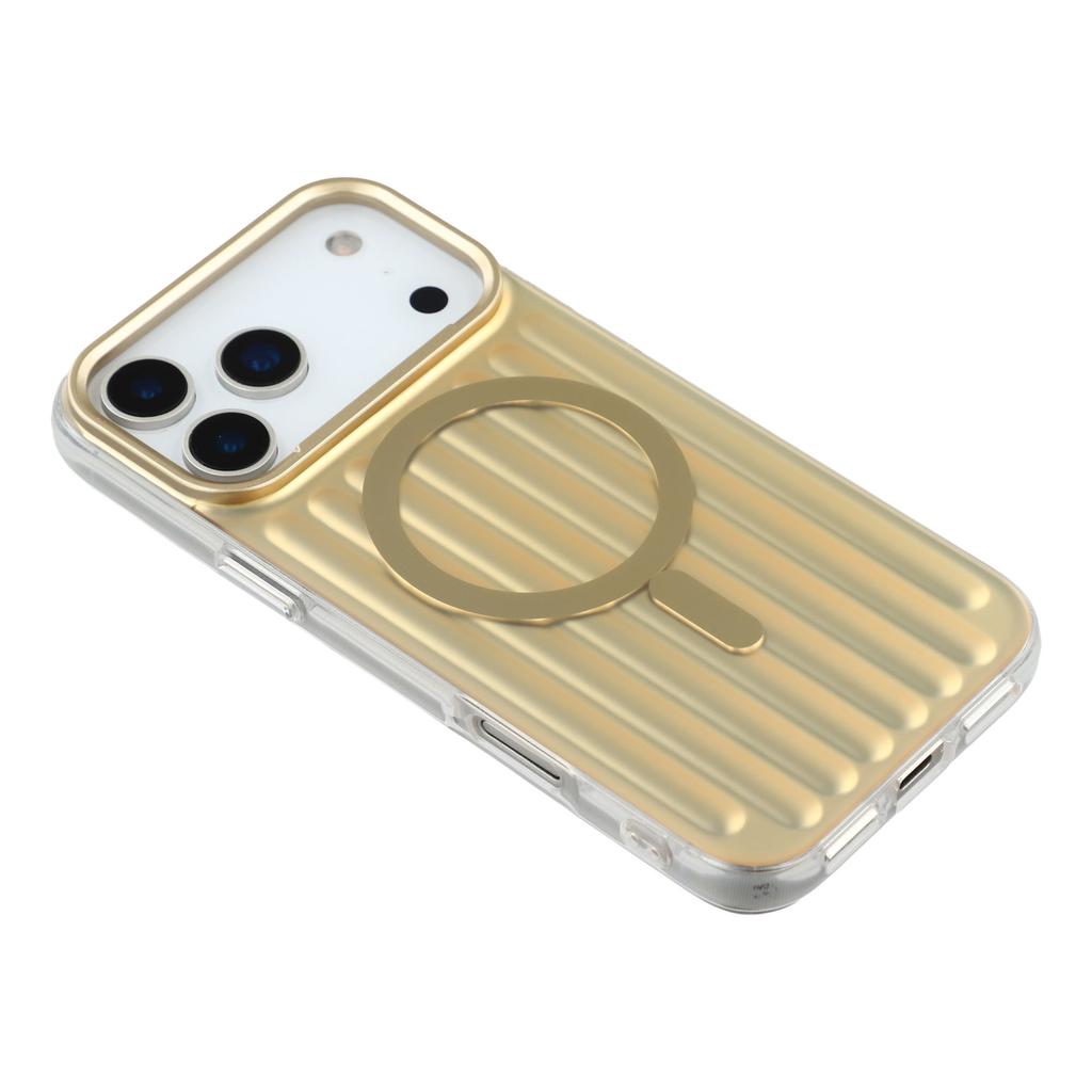 For iPhone 17 Pro Max Case Compatible with MagSafe Luggage Texture IMD TPU Phone Back Cover