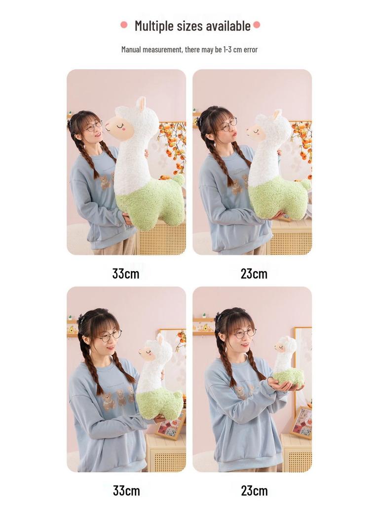 Очаровательная плюшевая игрушка-подушка альпака – Идеально подходит для сна или в качестве подарка на день рождения для девочек