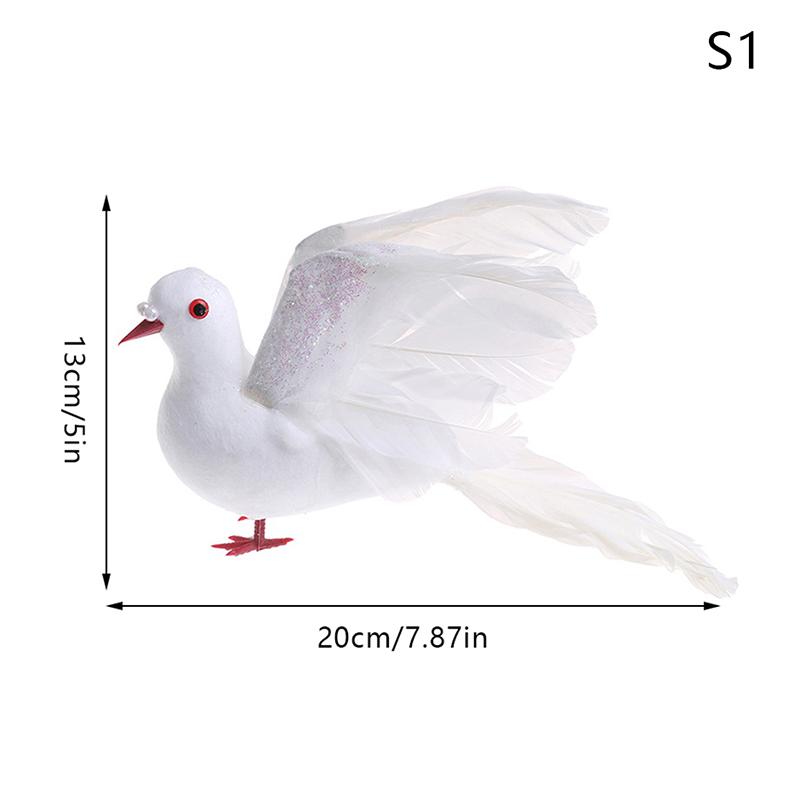 Artificial Simulation Peace Dove Foam Feather Birds Wedding Crafts Ornament