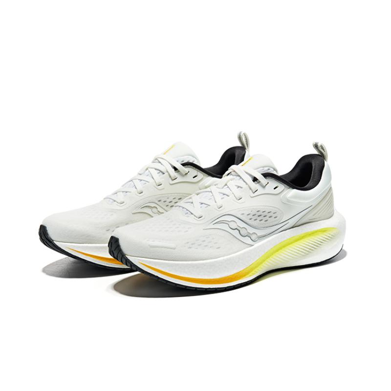 SAUCONY Saucony S28221-1 Мужские повседневные беговые кроссовки с амортизацией Surge 3 и дышащие, низкие, Белый Черный