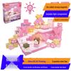 Pink Castle Cube Magnetic Building Block Set - STEM Educational Toy