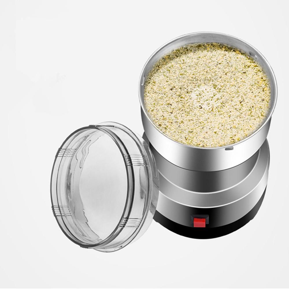 Электрическая мельница из нержавеющей стали, кофемолка для кофейных зерен, измельчитель орехов, семян, специй, блендер
