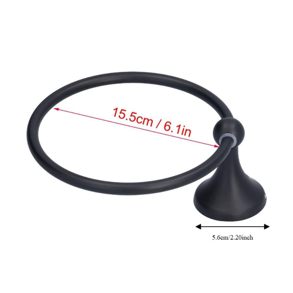 Black Towel Ring Stainless Steel Towel Rack Hand Towel Holder Bathroom Kitchen Washroom