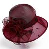 Элегантная шляпа из органзы с темпераментом, женская весенне-летняя прохладная шляпа, шляпа-ведро, универсальная шляпа-цилиндр, солнцезащитная шляпа