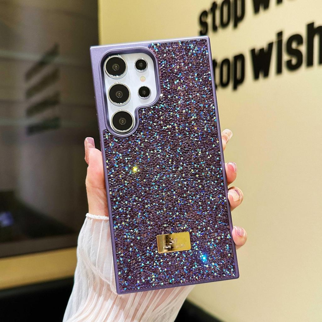 Роскошный чехол для мобильного телефона Samsung S25 Plus со стразами, чехол Huawei с полным покрытием бриллиантами, защитный чехол для Samsung S24 Ultra для женщин, S23