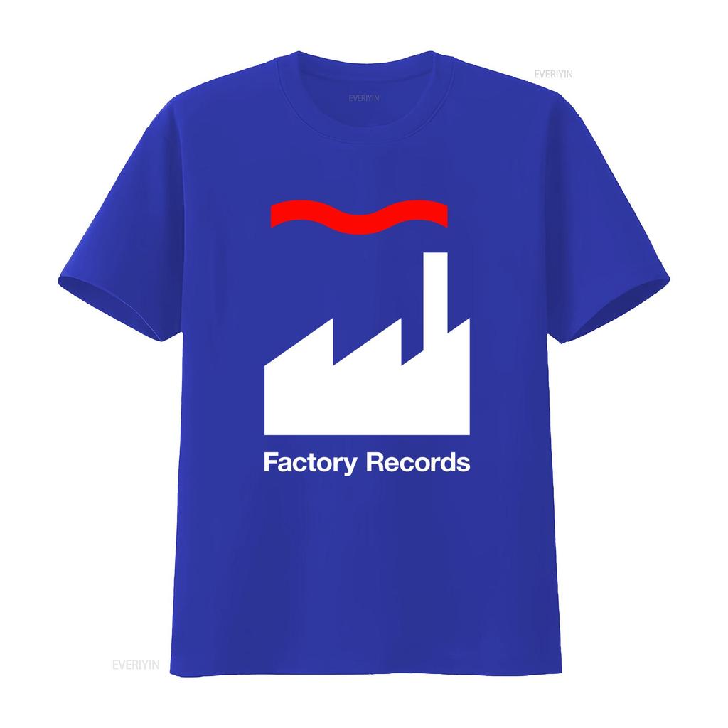 Футболка Factory Records Доступна во всех размерах S-XXL Классические черные и белые цвета винтажная стирка дизайнерская одежда Растянутая