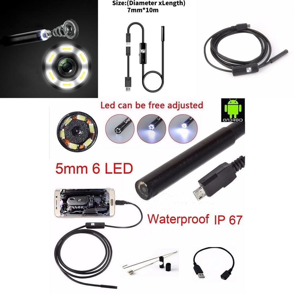 Usb Waterproof Inspection Scope With Camera And Led Illumination For Car Repair And Household Use