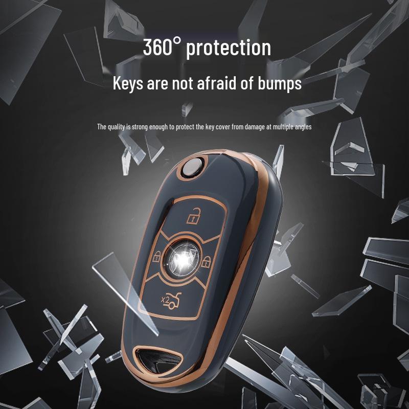 Buick Verano/Excelle Pro Key Cover 2018/2020: Protective Shell with Keychain for Men & Women