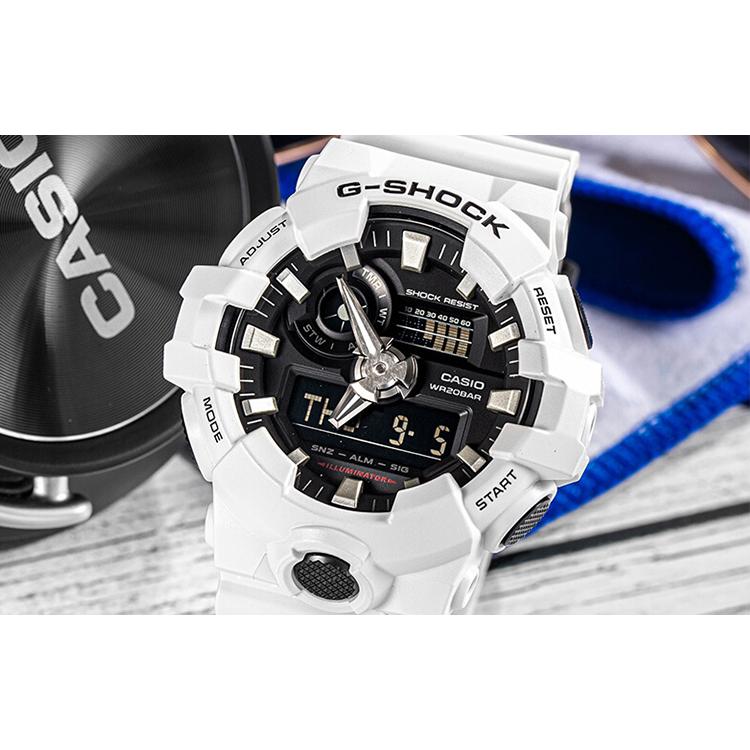 Casio G SHOCK Тематическая коллекция Кварцевый механизм Ремешок из смолы Мужские часы Черный циферблат GA-700-7A