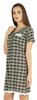 Inkmeso Printed V-Neck Nightgown Sleepwear For Womens Nightshirt Soft Button