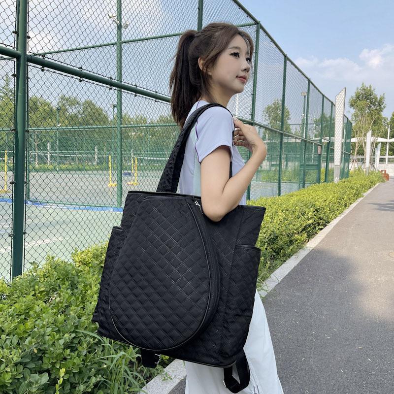 Tennis and badminton fashion shoulder bag, large-capacity multifunctional travel storage bag, lightweight outdoor sports backpack