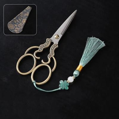 Винтажный дизайн Набор чайных ножниц Форма журавля Острые лезвия Нож для чая Устойчивый к ржавчине Удобная рукоятка Ножницы для чайных пакетиков с чехлом