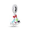 925 Silver Charms Beads Sneakers Ice Roller Skates Pointe Shoes Charm for Bracelet Pendant Woman Girl Jewelry