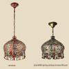 Men's Small Pendant Light: Southeast Asian Style Colorful Crystal Chandelier for Bohemian & Mediterranean Restaurants