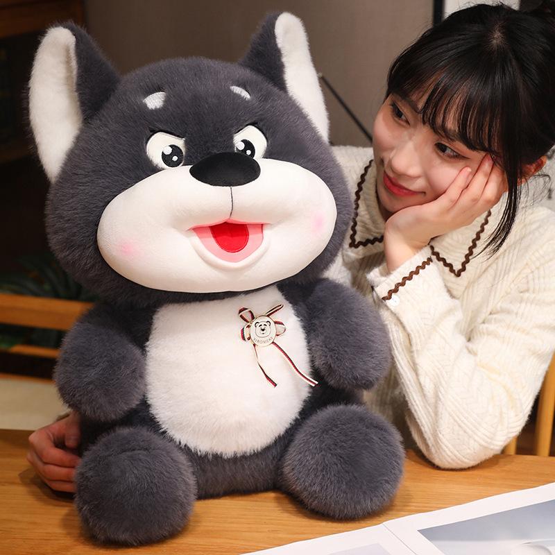 Мультяшная Милая Кукла Хаски Плюшевая Игрушка Щенок Собака Эрха Кукла Детская Тряпичная Кукла Подарок на День Рождения для Девочки