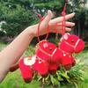 Red Horse Plush Keychain Realistic Soft Stuffed Animal Keyring Pony Mascot Gift for Company Events Kids