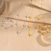 3PCS Five Flowers and Four Leaf Clover Necklace for Advanced Girls, Bracelet, Earring Set