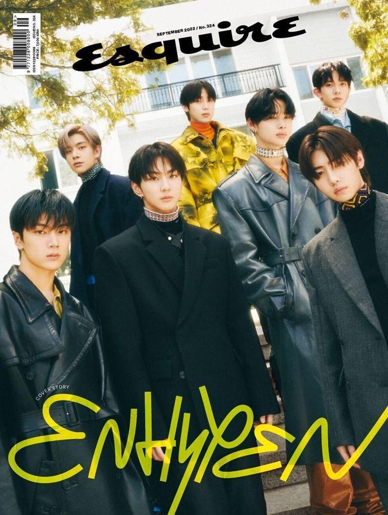 Обложка журнала Esquire Korea, сентябрь 2022 г. ENHYPEN, Seventeen WONWOO, K POP, K FASHION